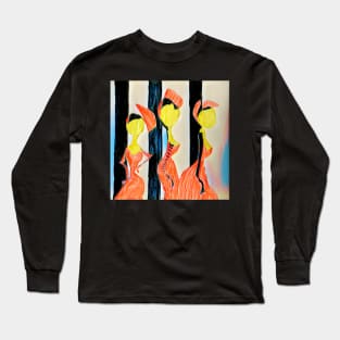 Sisters in Orange Long Sleeve T-Shirt